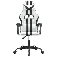 Sedia da Gaming Girevole Bianco e Nero in Similpelle 349529