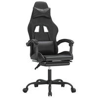 Sedia da Gaming Girevole Poggiapiedi Nero in Similpelle 349539