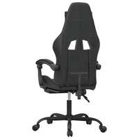 Sedia da Gaming Girevole Poggiapiedi Nero in Similpelle 349539