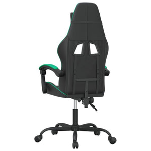 Sedia da Gaming Girevole Nera e Verde in Similpelle 349546