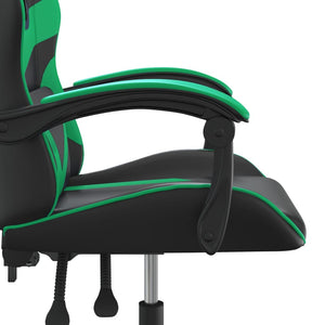 Sedia da Gaming Girevole Nera e Verde in Similpelle 349546