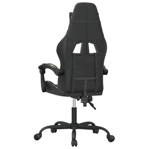 Sedia da Gaming Girevole Nero e Mimetico in Similpelle 349554