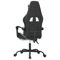 Sedia da Gaming Girevole Poggiapiedi Nero e Bianco Similpelle 349560