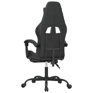 Sedia da Gaming Girevole Poggiapiedi Nero in Similpelle 349563