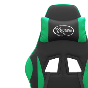 Sedia da Gaming Girevole Nera e Verde in Similpelle 349570