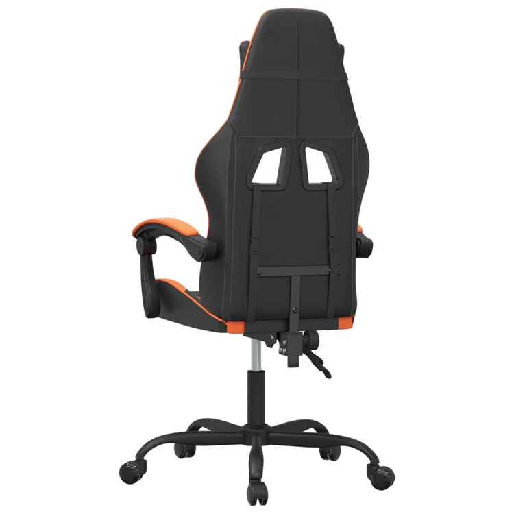 Sedia da Gaming Girevole Nero e Arancione in Similpelle 349573