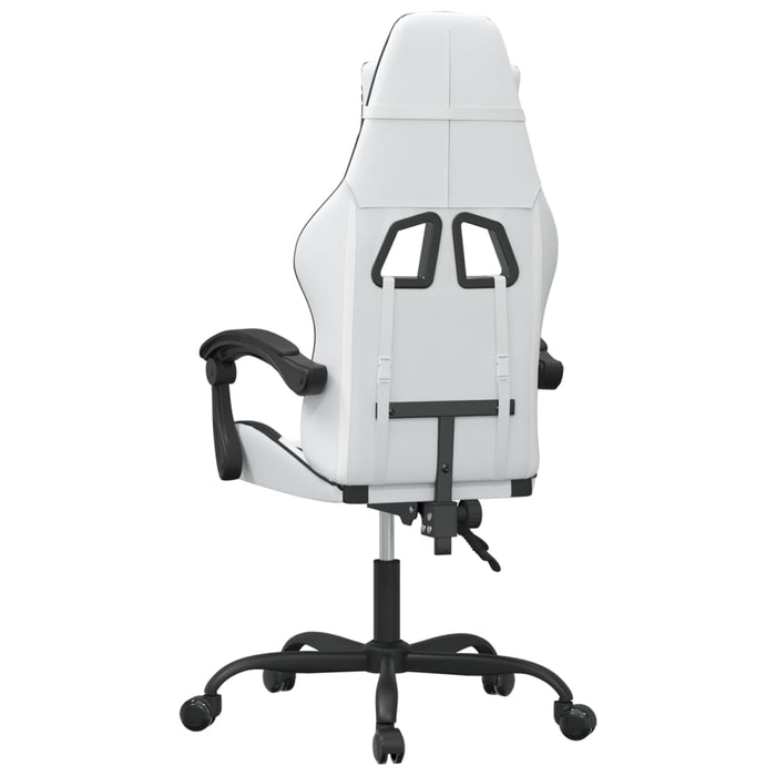 Sedia da Gaming Girevole Bianco e Nero in Similpelle 349577