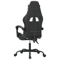 Sedia da Gaming Girevole Poggiapiedi Nero e Mimetico Similpelle 349590