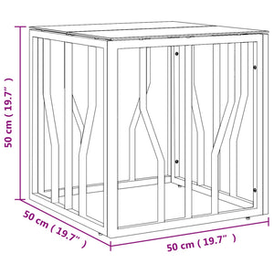 Tavolino da Salotto Oro 50x50x50 cm in Acciaio Inox e Vetro 350042