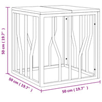 Tavolino Salotto Oro in Acciaio e Legno Massello di Recupero 350046