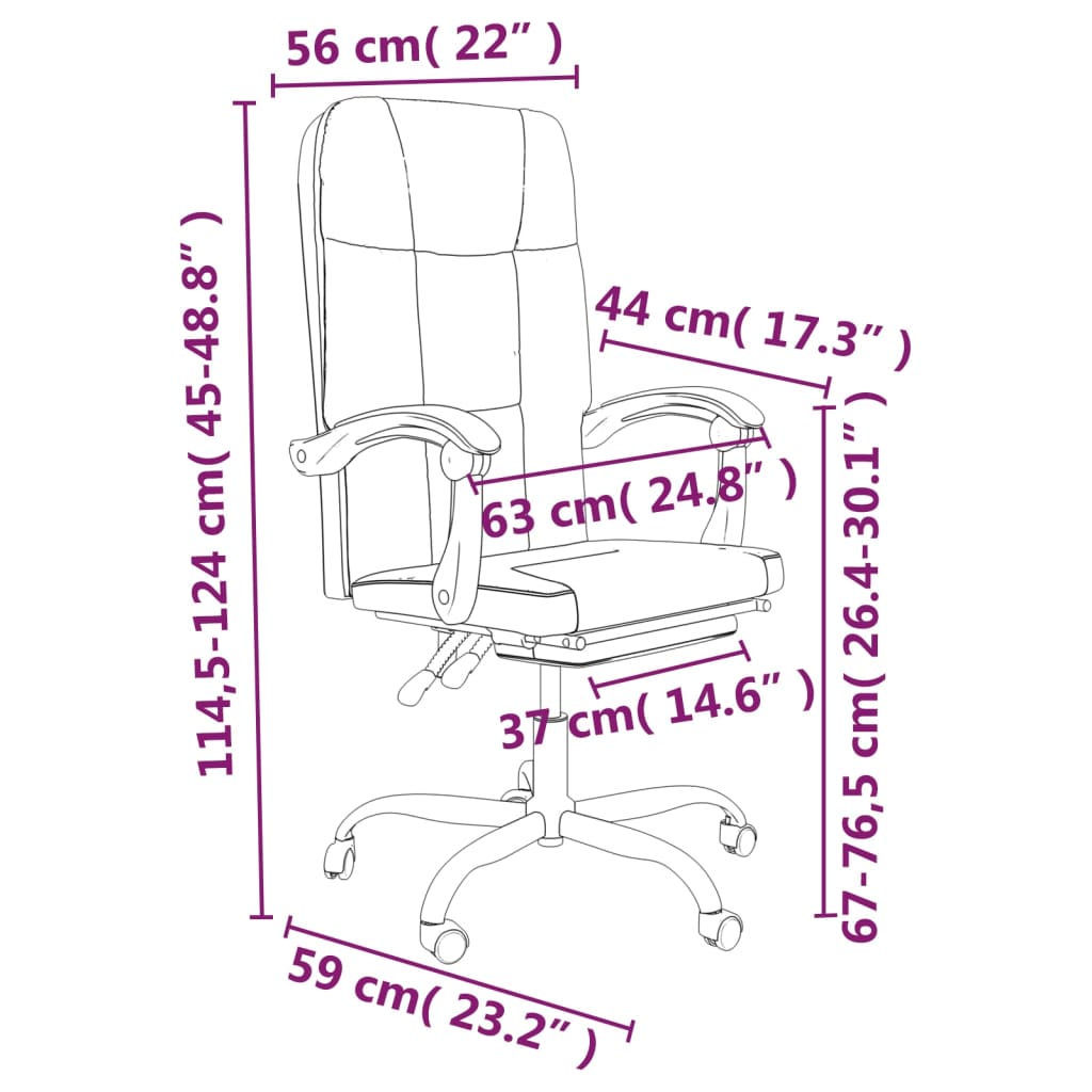 Poltrona da Ufficio Reclinabile Rosa in Similpelle cod mxl 27123