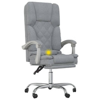 Sedia da Ufficio Massaggio Reclinabile Grigio chiaro in Tessuto cod mxl 39827