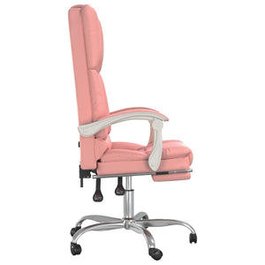 Poltrona da Ufficio Massaggiante Reclinabile rosa in Similpelle cod mxl 60324