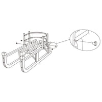 Schienale per Slitta Blu in Compensato cod mxl 75425