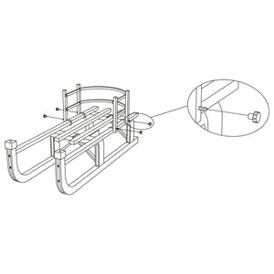 Schienale per Slitta Blu in Compensato cod mxl 75425