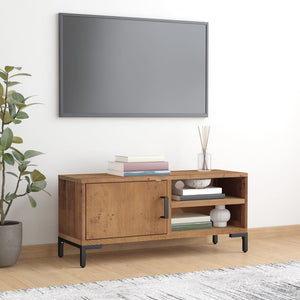 Mobile TV Marrone 90x30x40 cm in Legno Massello di Pino 349915