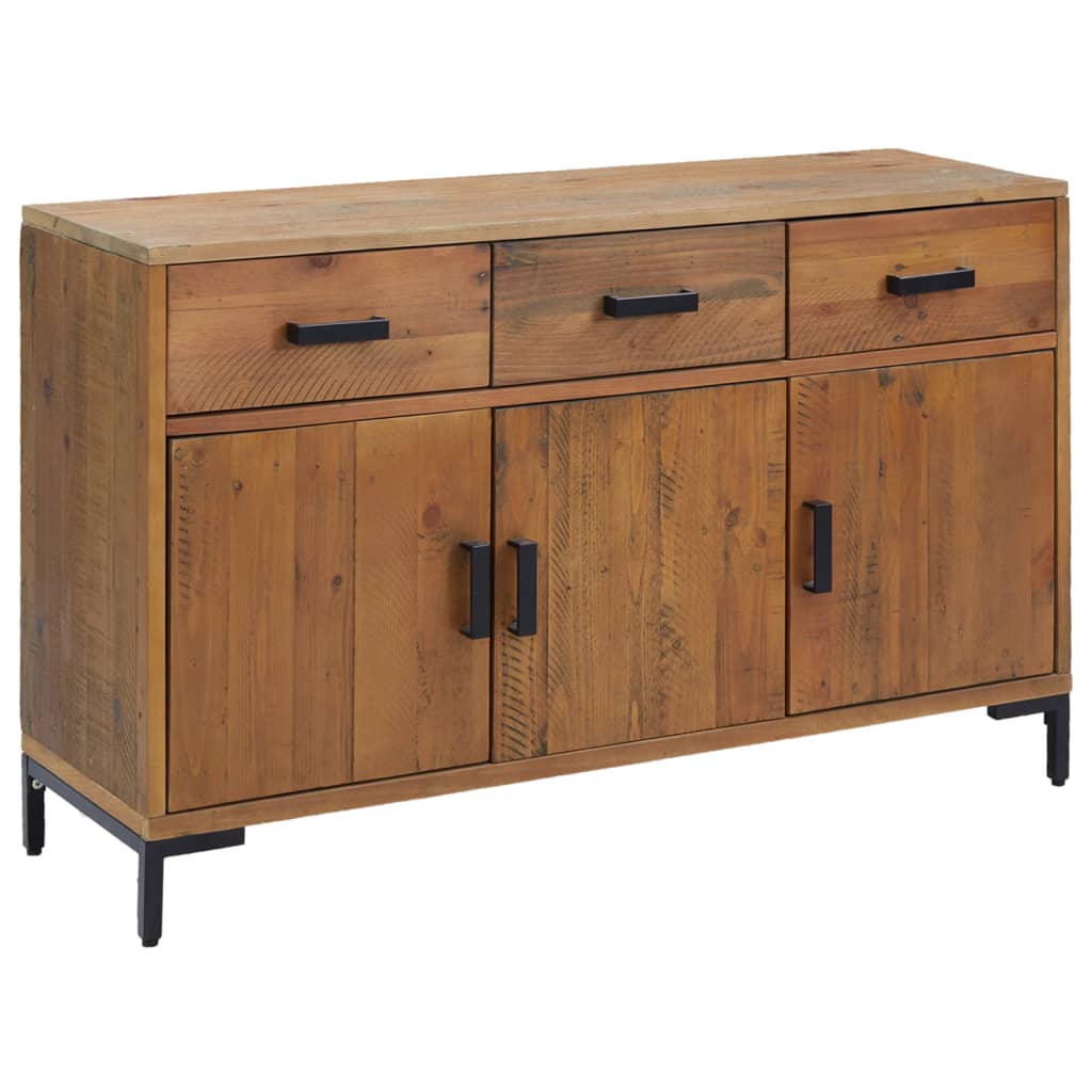 Credenza Marrone 110x35x70 cm Legno Massello di Pino Riciclato