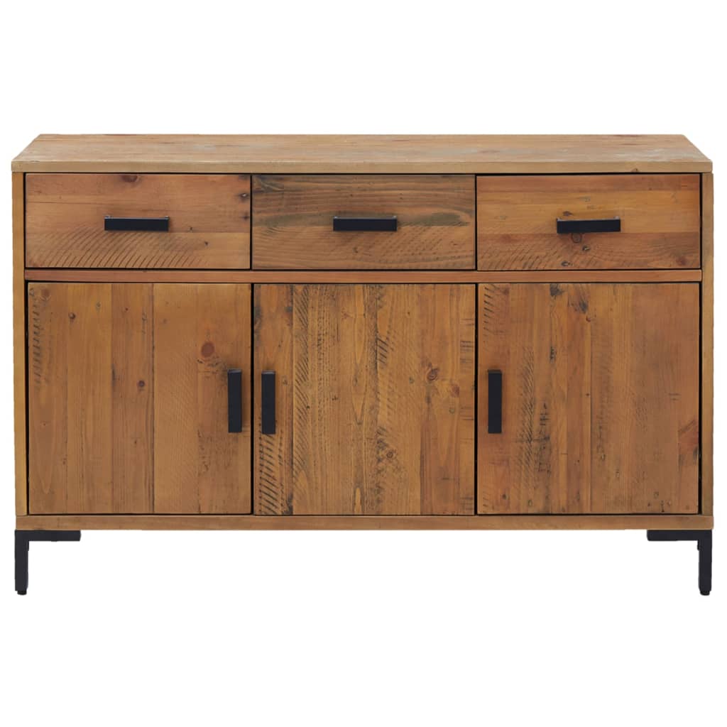 Credenza Marrone 110x35x70 cm Legno Massello di Pino Riciclato