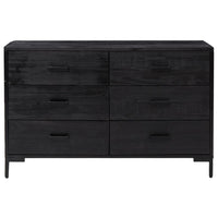 Credenza Nera 110x35x70 cm in Legno Massello di Pino 349922