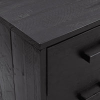 Armadietto Nero 110x30x45 cm in Legno Massello Pino 349932