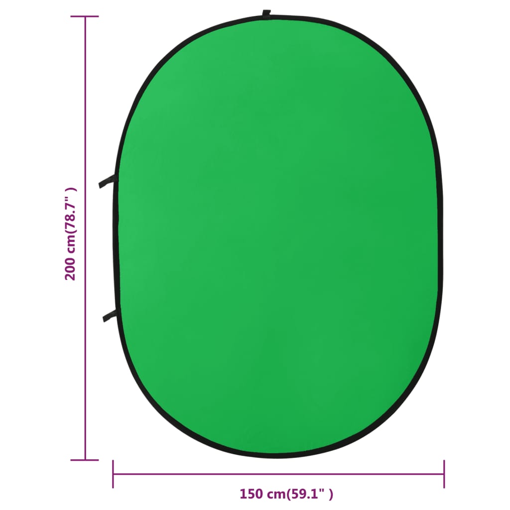 Fondale Ovale 2 in 1 Studio Fotografico Verde e Blu 200x150 cm cod mxl 72559