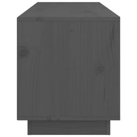 Mobile Porta TV Grigio 105x34x40 cm in Legno Massello di Pino 818222