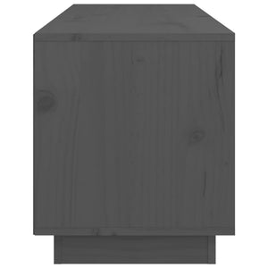 Mobile Porta TV Grigio 105x34x40 cm in Legno Massello di Pino 818222