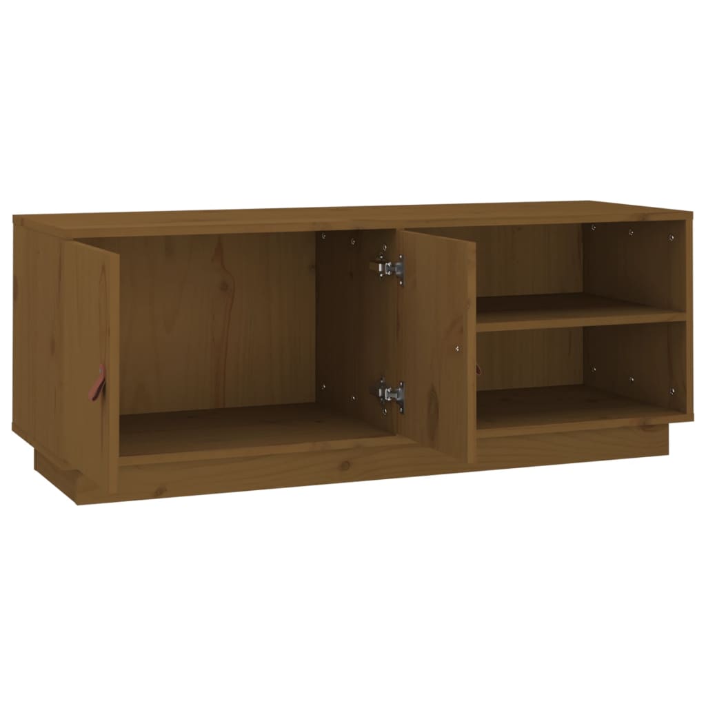 Mobile Porta TV Miele 105x34x40 cm in Legno Massello di Pino cod 10822