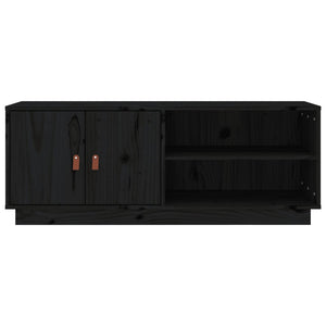 Mobile Porta TV Nero 105x34x40 cm in Legno Massello di Pino cod mxl 13113