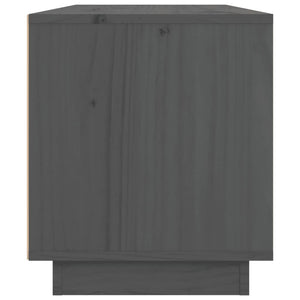 Mobile Porta TV Grigio 80x34x40 cm in Legno Massello di Pino 818232