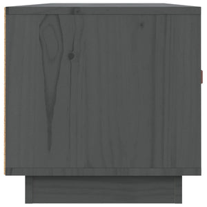 Mobile Porta TV Grigio 80x34x35 cm in Legno Massello di Pino