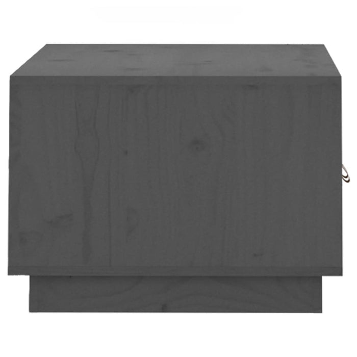 Tavolino da Salotto Grigio 80x50x35cm in Legno Massello di Pino