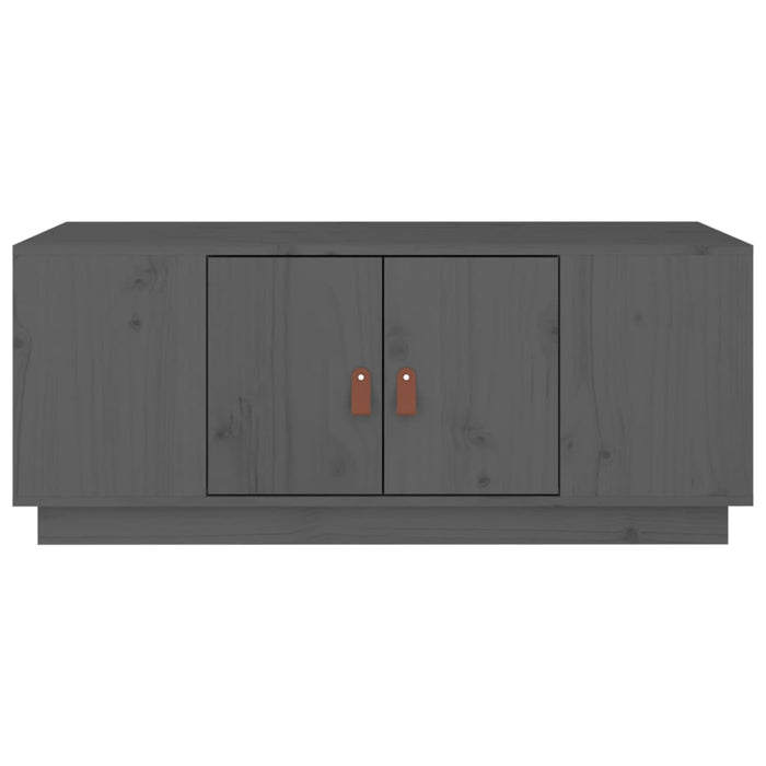 Tavolino da Salotto Grigio 100x50x41 cm Legno Massello di Pino 818257