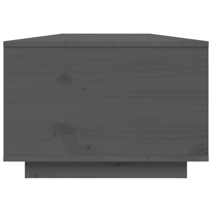 Tavolino da Salotto Grigio 80x50x35,5 cm Legno Massello di Pino