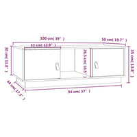 Tavolino da Salotto 100x50x35 cm in Legno Massello di Pino 818265