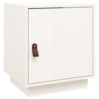 Comodino Bianco 40x34x45 cm in Legno Massello di Pino cod mxl 29961