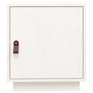 Comodino Bianco 40x34x45 cm in Legno Massello di Pino cod mxl 29961