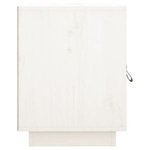 Comodino Bianco 40x34x45 cm in Legno Massello di Pino cod mxl 29961