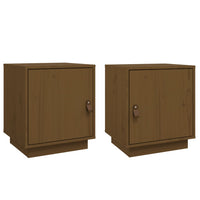 Comodini 2 pz ambra 40x34x45 cm in Legno Massello di Pino 818282