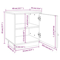 Comodini 2 pz ambra 40x34x45 cm in Legno Massello di Pino 818282