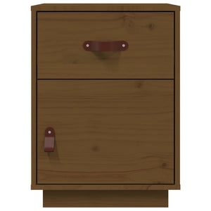 Comodino Miele 40x34x55 cm in Legno Massello di Pino