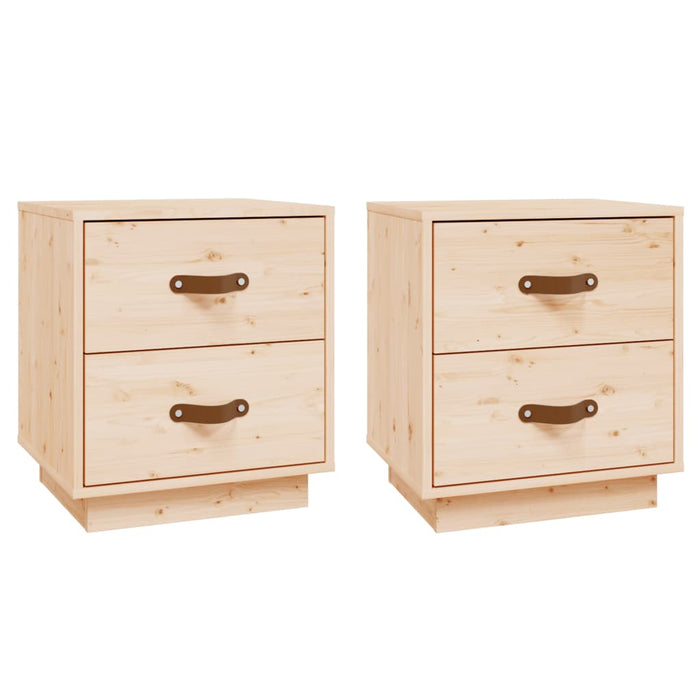 Comodini 2 pz 40x34x45 cm in Legno Massello di Pino 818326