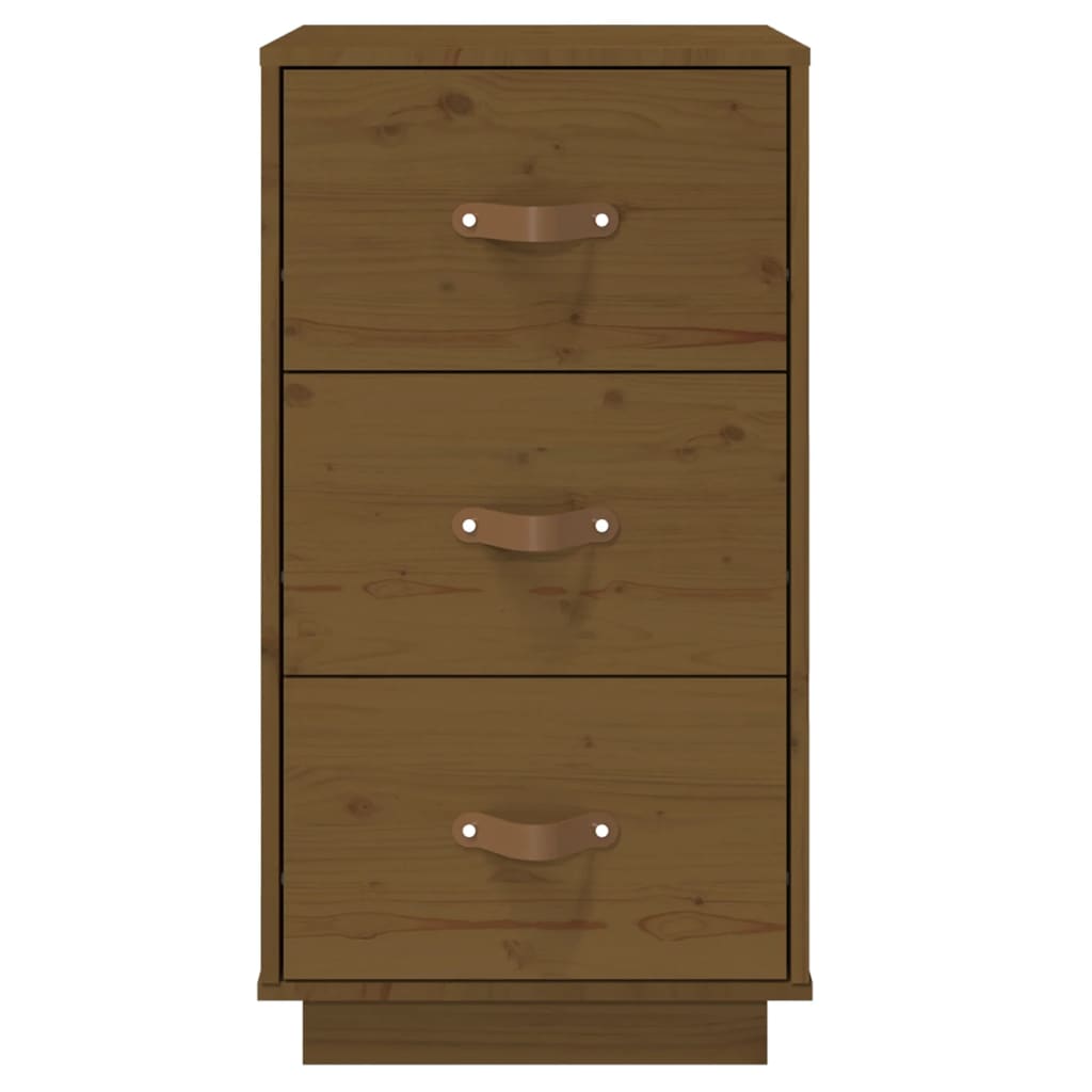 Comodini 2 pz Miele 40x40x75 cm in Legno Massello di Pino cod mxl 29897