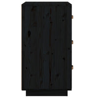 Comodino Nero 40x40x75 cm in Legno Massello di Pino cod 9567