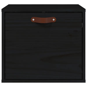 Pensile Nero 40x30x35 cm in Legno Massello di Pino 818349