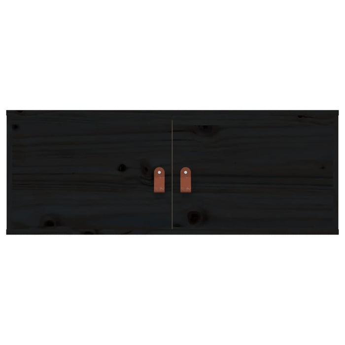 Pensile Nero 80x30x30 cm in Legno Massello di Pino cod mxl 32767