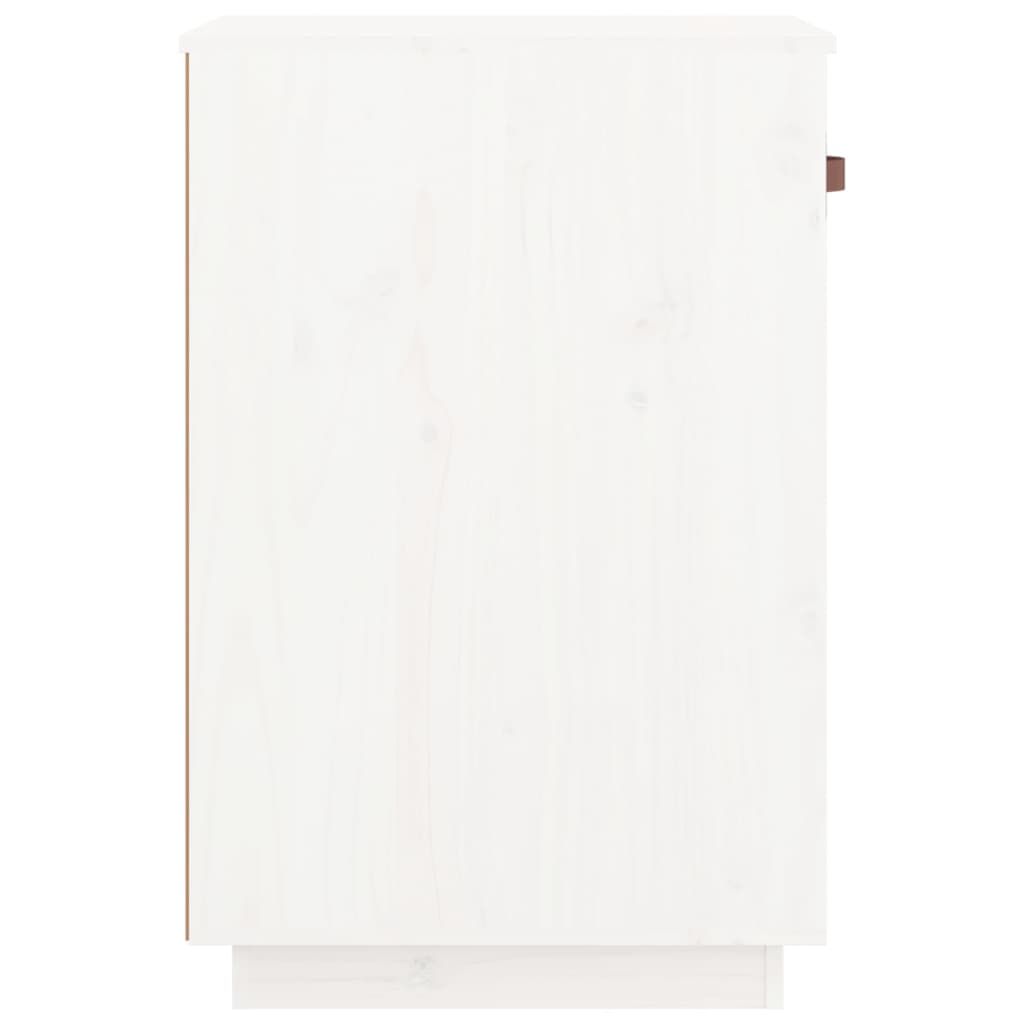 Armadietto da Scrivania Bianco 40x50x75 cm Legno Massello Pino cod mxl 41404