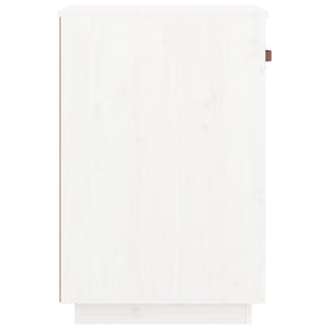 Armadietto da Scrivania Bianco 40x50x75 cm Legno Massello Pino 820098