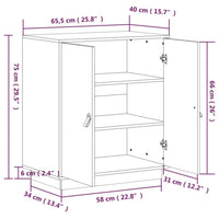 Credenza Bianca 65,5x40x75 cm in Legno Massello di Pino cod mxl 65651