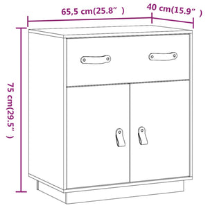 Credenza 65,5x40x75 cm in Legno Massello di Pino 820127